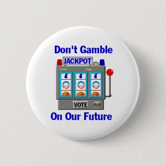 Obama-JACKPOT Knopf Button (Vorderseite)