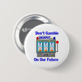 Obama-JACKPOT Knopf Button (Vorne & Hinten)