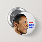 Obama jetzt mehr als überhaupt button (Vorne & Hinten)