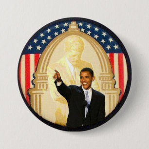OBama/JFK Retro Art-Knopf Button
