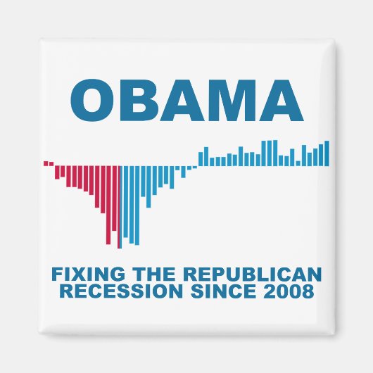 Obama Job Growth Graph Magnet (Vorne)