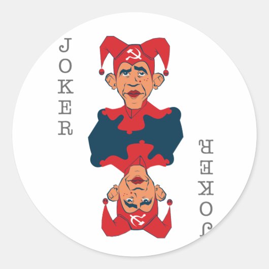 Obama-Joker Runder Aufkleber (Vorderseite)