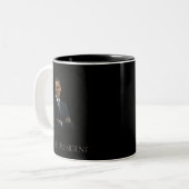 Obama-Kaffee-Tasse Zweifarbige Tasse (Vorderseite Links)