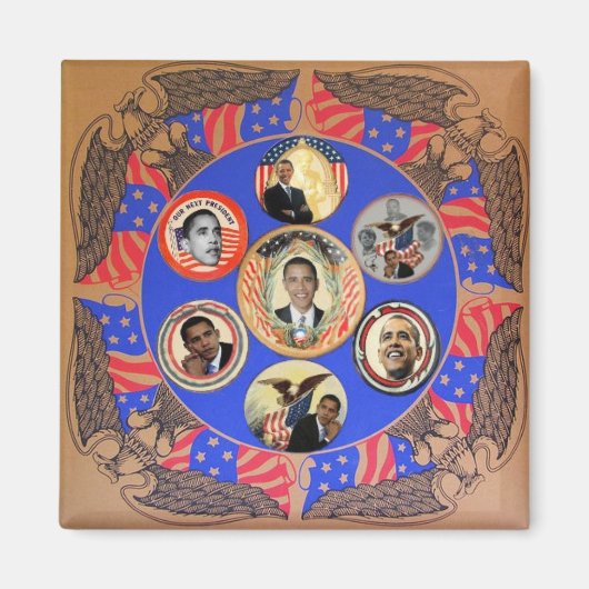 Obama Kaleidoscope Magnet (Vorne)