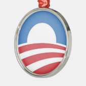 Obama-Kampagne Weihnachtsverzierung Ornament Aus Metall (Links)