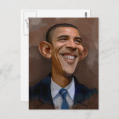 Obama Karikatur Postkarte (Vorne/Hinten)