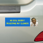 Obama, kein Abkommen Barry! Ich behalte meinen Autoaufkleber (Auf Auto)