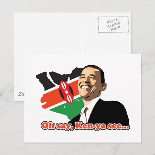 Obama Kenya Postkarte (Vorne/Hinten)