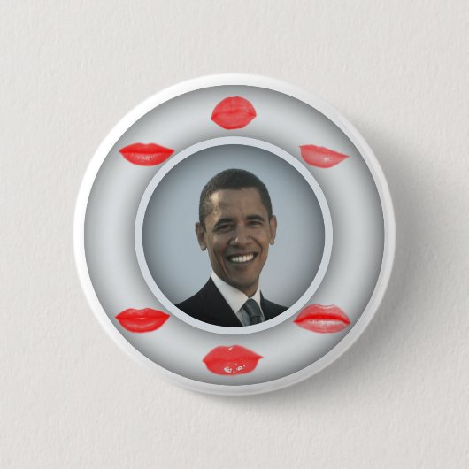 Obama Kisses Button (Vorderseite)