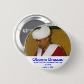 Obama kleidete, www.HoldYourNose.org an Button (Vorne & Hinten)