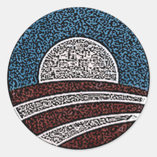 Obama-Kreis Runder Aufkleber
