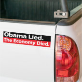 Obama lag. Die Wirtschaft starb Autoaufkleber (Auf Lkw)