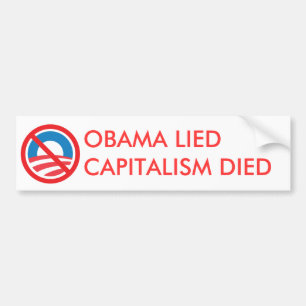 OBAMA LAG, KAPITALISMUS STARB AUTOAUFKLEBER