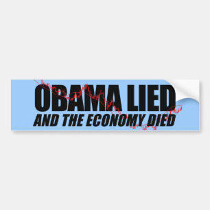 Obama lag und die Wirtschaft starb Autoaufkleber