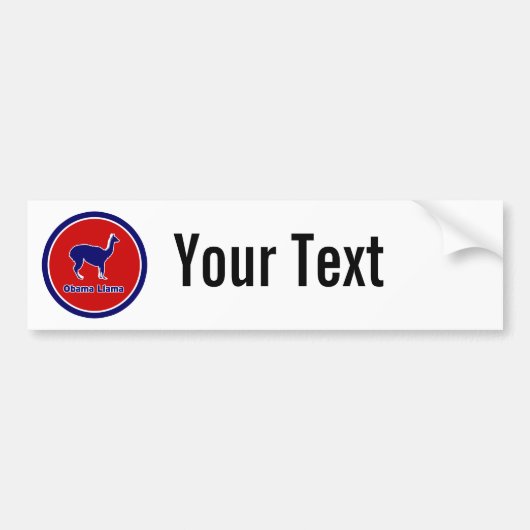 Obama-Lama Autoaufkleber (Vorne)