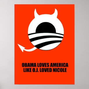 OBAMA-LIEBEN AMERIKA MÖGEN O.J. LOVED NICOLE POSTER
