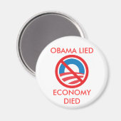 OBAMA LIED, WIRTSCHAFT STARB MAGNET (Vorderseite/Rückseite)