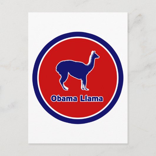 Obama Llama Postkarte (Vorderseite)
