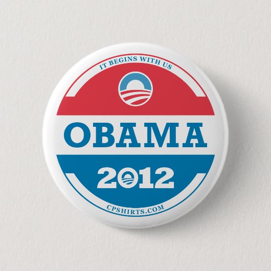 Obama-Logo 2012 Button (Vorderseite)