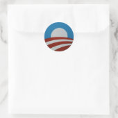 Obama-Logo Runder Aufkleber (Tasche)