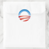 Obama-Logo Runder Aufkleber (Tasche)