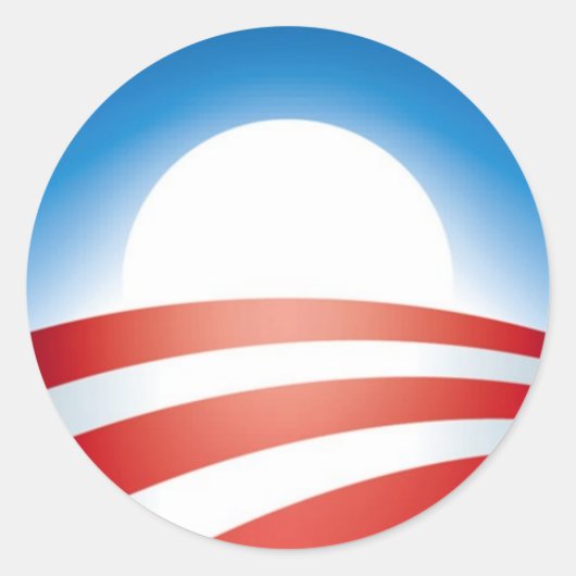 Obama-Logo Runder Aufkleber (Vorderseite)