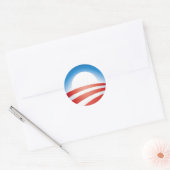 Obama-Logo Runder Aufkleber (Umschlag)