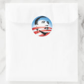 Obama-Logo - Schlicht Runder Aufkleber (Tasche)