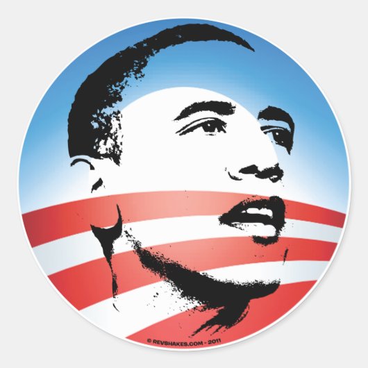 Obama-Logo - Schlicht Runder Aufkleber (Vorderseite)