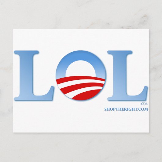 Obama LOL Postkarte (Vorderseite)