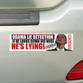 "Obama-Lügen-Detektor " Autoaufkleber (Auf Auto)