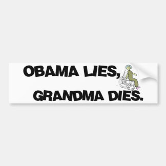 Obama-Lügen, Großmutter-Würfel Autoaufkleber