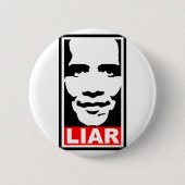 Obama: Lügner Button (Vorderseite)