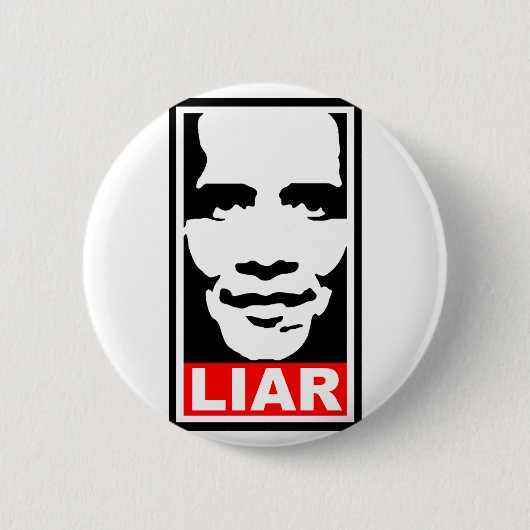 Obama: Lügner Button (Vorderseite)