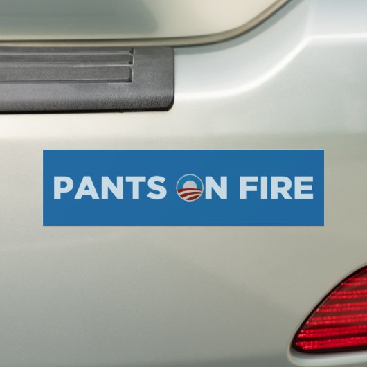 Obama - Lügner-Lügner-Hosen auf Feuer Autoaufkleber (Auf Auto)