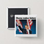 Obama macht History Button (Vorne & Hinten)