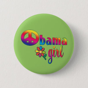Obama-Mädchen Button