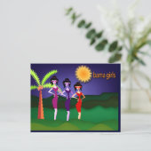 Obama-Mädchen Postkarte (Stehend Vorderseite)