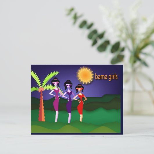 Obama-Mädchen Postkarte (Stehend Vorderseite)