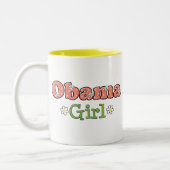 Obama-Mädchen-Tassen-Schale Zweifarbige Tasse (Links)
