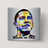Obama - Made in USA Button (Vorderseite)
