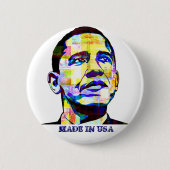 Obama - Made in USA Button (Vorderseite)