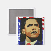 Obama (Magnet) Magnet (Vorderseite/Rückseite)