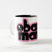 Obama Mama Zweifarbige Tasse (Vorderseite Links)