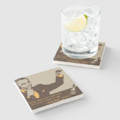 "Obama MarmorUntersetzer heraus" Steinuntersetzer (Seitenansicht)