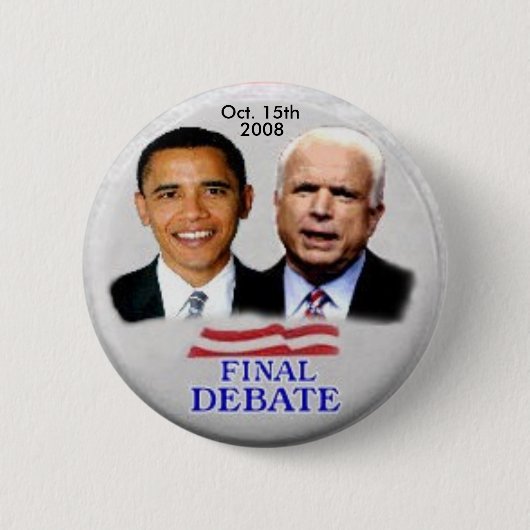 Obama-/McCaindebatten-Knopf Button (Vorderseite)