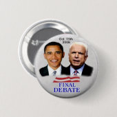 Obama-/McCaindebatten-Knopf Button (Vorne & Hinten)