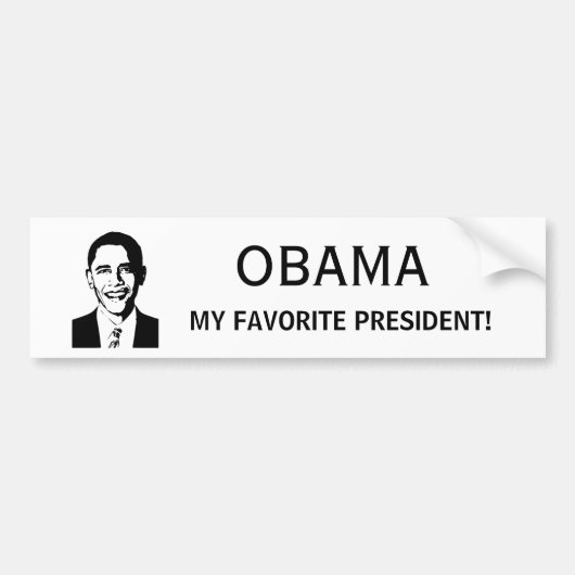 Obama - mein Favorit Autoaufkleber (Vorne)
