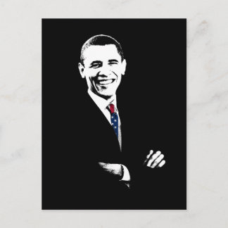 Obama mit amerikanischer Flag Krawatte Postkarte