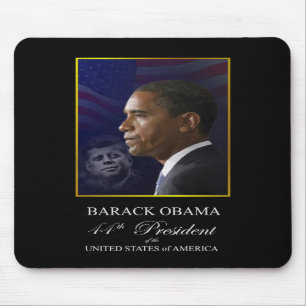 Obama mit der Ausgabe Mousepad Kennedy-Kollektors